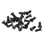 uxcell M3 x 8mm Phillips Screw Fastener Black for Laptop PC TV Fan Switch 150pcs