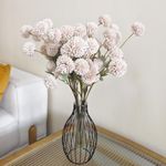 Faux Kiku Flower Cream – 10-Stem Pack Faux Chrysanthemum Flowers – Artificial Flower Ball for Floral Arrangements, Table Centerpieces, Flower Bouquet – Realistic Faux Flowers for Vase, Wedding, Party