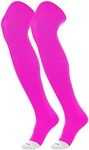 TCK Prosport Football Socks Over the Knee (Hot Pink, Large) - Youth Football Socks & Baseball High Socks - Over Knee Baseball Socks - Tall Softball Socks