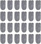 SING F LTD 24pcs Finger Cots Anti-Slip Reusable HPPE Grey 5 Levels of Cut-Resistant for Picking Sculpture Cutting Gradening Kitchen Building DIY Working