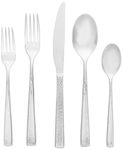 Towle Living 20 Piece Mea Forged Stainless Steel Flatware Set (Set of 4), Silver