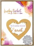 JoliCoon Pregnancy announcement scratch card - You are going to be an aunt - Baby announcement with envelope - Dream