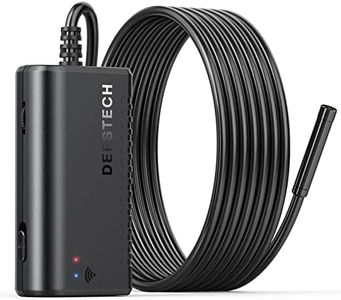 DEPSTECH Wireless Endoscope, IP67 Waterproof WiFi Borescope Inspection 2.0 Megapixels HD Snake Camera for Android and iOS Smartphone, iPhone, iPad, Samsung -Black(11.5FT)