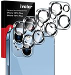 ivoler [4-pack Camera Lens Protector for iPhone 15, iPhone 14 6.1'', iPhone 15 Plus, iPhone 14 Plus 6.7'' Tempered Glass Camera lens Screen Protector Camera Cover Case Friendly