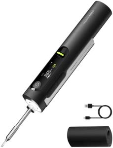 HOTO SNAPBLOQ™ I-A06 Cordless Soldering Iron, Single Iron w/ C245-KU Tip | 3s 400°F Heating, 200–840°F Temp Control, 140W Corded/60W Cordless, Full-Color LCD, Auto Sleep, Smart Safety, USB-C