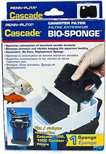 Penn Plax Cascade 700/1000 GPH Canister Filter Aquarium Bio Sponge Replacement, 1 Pack