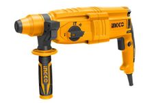 INGCO RGH9028 800W Rotary Hammer Drill 1200 RPM Speed 26mm Chuck Corded Electric Drilling for Home Brick Metal Chiselling Masonry