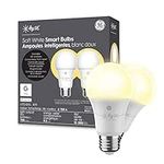 GE Lighting Cync A19 Smart Indoor Light, Works with Alexa and Google Assistant, Connected LED Bulb, 2-Pack, Soft White CLEDA199L2/SCA19