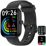 Smart Watch for Men Women 1.8" Fitness Tracker, Bluetooth Call, DIY Dial, Heart Rate Sleep Blood Oxygen Monitor, 100+ Sports Modes, IP68 Waterproof Smartwatch for Android iPhone, Alexa Built-in