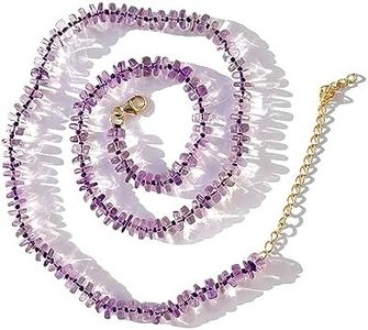 Joyfulmuze Genuine Amethyst Knotten Necklace, Purple Quartz Handmade Healing Jewelry, February Birthstone, Gift for Women (Amethyst)