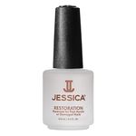 JESSICA Restoration Nail Polish Base Coat for Post-Acrylic or Damaged Nails, 14.8 ml