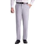 Haggar Men's J.M.H. Premium Dress Pant - Straight Fit, Light Grey, 42x32