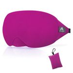 Mavogel Cotton Sleep Mask - Breathable Light Blocking Sleep Eye Mask, Soft Comfortable Night Sleeping Mask for Men Women, Eye Cover for Travel/Shift Work/Nap, Includes Travel Pouch (Jelly Purple)