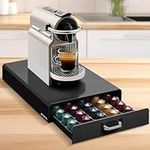 Navaris Coffee Pod Holder Drawer - 50 Capsule Storage Organizer Tray Counter Container - Fits Standard Sizes of Pods and Capsules - 1 Drawer Design