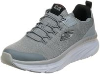 Skechers Men's D'lux Walker Pensive Oxford, Gray/Black, 11.5 X-Wide