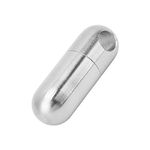 Dpofirs Package Stainless Steel Pill Case Keychain, Durable Small Pill Box Bottle Holder, Stainless Steel Pocket for Men Purse Pocket Outdoor EDC Tool Kit (Capsule Compartment)