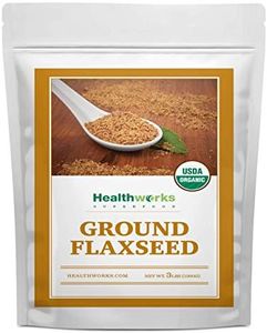 Healthworks Superfoods Ground Flax Seed Powder Organic - 48 Oz / 3 Lbs - Finely Ground Cold Milled Raw
