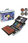 richtots Premium Space Art & Craft Painting Box, Big Coloring Suitcase Multiple 145 Color Kit, Professional Drawing Water Color Pencils, Oil Pastel, Sketches & Acrylic Paint Brush Birthday Colour Box