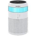 Senelux HEPA Air Purifier for Bedroom with 7 Light Colours, Mini Air Purifier for Home Office Living Rooms, Small Desktops for Pet Dander Mould Pollen Odours Smoke Dust