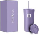 IRON °FLASK Classic Tumbler 2.0-2 Lids (Straw Flip), Vacuum Insulated Stainless Steel Water Bottle, Double Walled, Drinking cup, Thermos Travel Mug - Lavender, 24 Oz