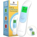 Digital Thermometer for Kids and Adults - Baby Thermometer for Infants - Temperature Ear or Forehead Thermometer No Touch - Fever Alarm, 40 Recalls - Temporal Ear Thermometer for Kids