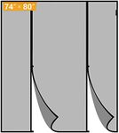 Yotache Magnetic Screen Door Fits Door Size 74 x 80, Screen Size 76" x 81" Double Door Screen Mesh for Sliding Door