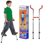 Geospace Walkaroo JR. Lightweight Stilts with Ergonomic Design by Air Kicks, 110 Lbs. Max. (Aluminum)