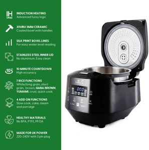 Yum Asia Bamboo Rice Cooker 1.5L – Black