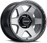 Raceline Wheels 946G BOOST Wheel Gunmetal 18X9"5X127 Bolt Pattern -12mm Offset/(4.5"B/S) 6 Spoke Aluminum Passenger Car Wheels, Full Size Replacement Gunmetal Rims