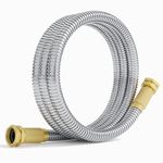 360 GADGET Garden Hose - Short Water Leader Metal Hose 10 FT with Female to Female Fitting, Flexible, Heavy Duty Hose Extension for Outdoor Hose Reel/Dehumidifier/RV、304 Stainless Steel