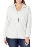 Amazon Essentials Women's Classic-Fit Full-Zip Polar Soft Fleece Jacket (Available in Plus Size), Light Grey Heather, Large