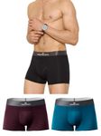 Modern Crew Premium Micromodal Short Trunks for Men | Ultrasoft and Breathable Underwear (Pack of 3)