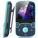 AGPTEK 64GB MP3 Player with Clip, Bluetooth 5.3 Lossless Sound with FM Radio, Voice Recorder for Sport Running, Supports up to 128GB TF Card, Blue