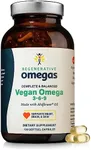 Ahiflower Oil Softgels Complete and Balanced Vegan Omega 3-6-9 Essential Fatty Acids Plant Based No Fish Source of Vegan Healthy Fats 120 Vegan softgels