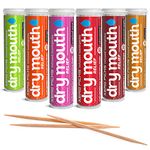 Xero Picks Infused Flavored Toothpicks for Long-Lasting Fresh Breath & Dry Mouth Prevention (120 Picks) (Variety 6 Pack) Lemon Lime, Orange, Tropical Mint, Cinnamint, Caramel Apple, Churro