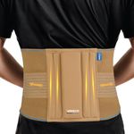 Vissco Sacro Lumbar Belt (Mild Support), Back Support for the Lumbar Spine, Pain Solution for Back and Abdomen - Medium (Beige)