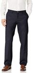 Lee Men's Total Freedom Stretch Relaxed Fit Flat Front Pant, Navy, 38W x 32L