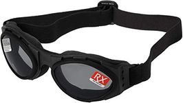 Bobster Bugeye Goggles,Black Frame/Smoked Reflective Lens,one size