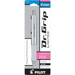 Pilot Dr. Grip Limited Retractable Rolling Ball Gel Pen, Fine Point, Platinum Metallic Barrel, Black Ink -36272