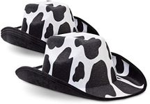 Zodaca 4 Pack Black and White Cow Print Cowboy Hat for Adults (One Size)