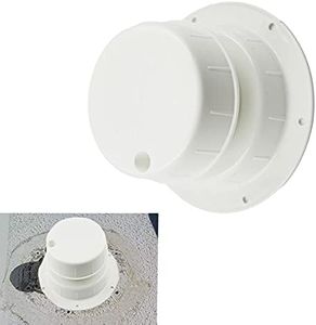 RV Roof Vent Cap with filter, White Plastic Round Exhaust Outlet Ventilation Air Fan for Camper Motorhome Trailer Caravan Van