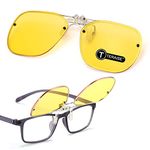 TERAISE Clip-on Night Vision Glasses Flip up to Wear Over Prescription Glasses women and men HD Polarized Anti Glare