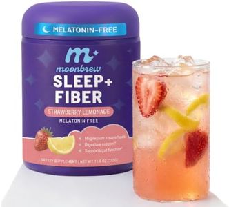 MoonBrew Strawberry Lemonade Sleep + Fiber Mix - Nighttime Drink Powder