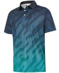 ELETOP Polo Shirts for Men Moisture Wicking Quick-Dry 4 Way Stretch Golf Shirts Casual Print Colorful Mens Polo Shirts Short Sleeve