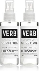 VERB Ghost Oil, 4 fl oz- Weightless Hair Oil for Fine to Medium Hair – Smooths Frizz, Adds Shine – No Parabens, Gluten or Harmful Sulfates, (Pack of 2)