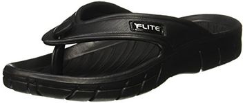 Flite Men's Black Flip Flops Thong Sandals - 7 UK/India (40.67 EU)(FL0007G)