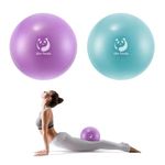 Slim Panda Pilates Ball 2 Pcs,9 Inch Small Exercise Ball, Therapy Ball, Core Ball, Mini Yoga Ball for Pilates, Balance, Stability, Workout, Core Training and Physical Therapy