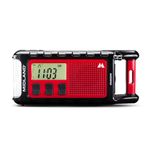 Midland ER300 Pro C1663 - AM/FM emergency radio and USB-C external battery for 2 smartphones, rechargeable Li-Ion battery, 10,000 mAh, integrated Bluetooth