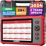 LAUNCH OBD2 Scanner CRP909X with 2-Year Updates, 28+ Service Functions, OE-Level Full System Car Diagnostic Scanner, ABS Bleeding/Injector Coding/IMMO/SAS/TPMS/EPB/BMS, Auto VIN