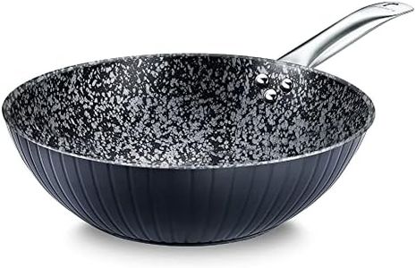 Prestige Durastone Hard Anodised 6 Layer Non-Stick Wok, (28 cm, 3.5 Litre) (Black)